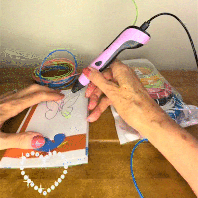 3D Printing Pen with Display - Includes 3D Pen, 3 Starter Colors of PLA Filament, Stencil Book + Project Guide, and Power adapter