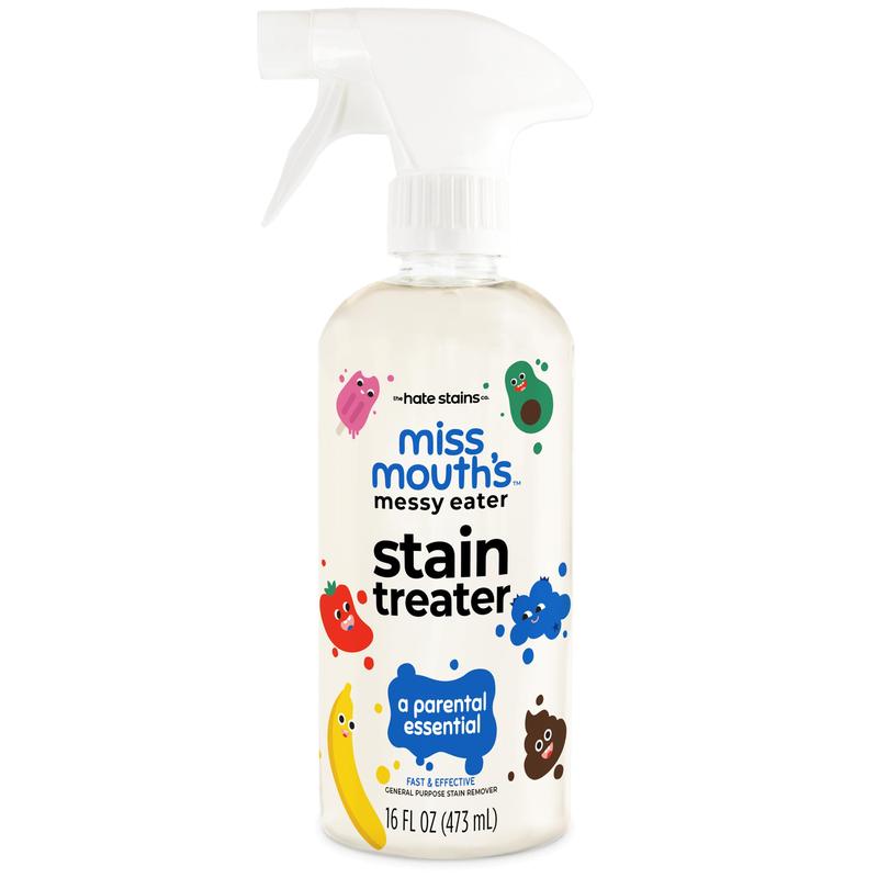 Miss Mouth’s Messy Eater Stain Treater – 16oz | Instant Baby & Family Stain Remover Spray | Safe for Newborn Essentials, Clothes, Bibs, Fabric, Laundry – Removes Food, Grease, Coffee & More
