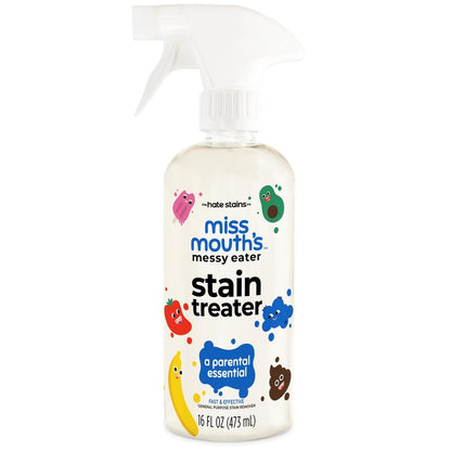 Miss Mouth’s Messy Eater Stain Treater – 16oz | Instant Baby & Family Stain Remover Spray | Safe for Newborn Essentials, Clothes, Bibs, Fabric, Laundry – Removes Food, Grease, Coffee & More