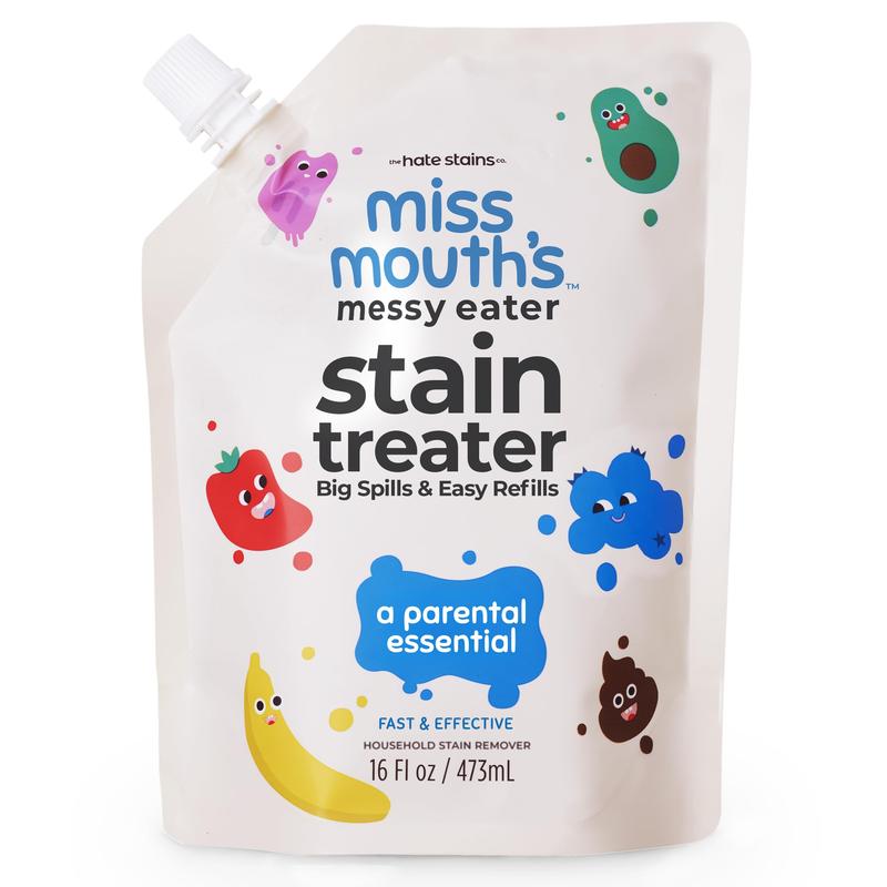 Miss Mouth’s Messy Eater Stain Treater – 16oz | Instant Baby & Family Stain Remover Spray | Safe for Newborn Essentials, Clothes, Bibs, Fabric, Laundry – Removes Food, Grease, Coffee & More